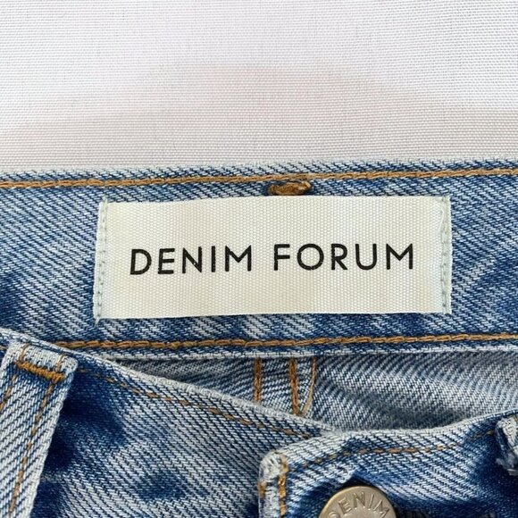 ARITZIA DENIM FORUM THE JONI HIGH RISE LOOSE DISTRESSED BUTTON FLY JEANS - 25 - Picture 3 of 10